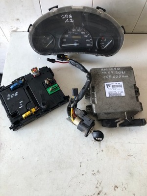 Блок керування набір стартовий peugeot 206 1.2 9636726980 фото №1