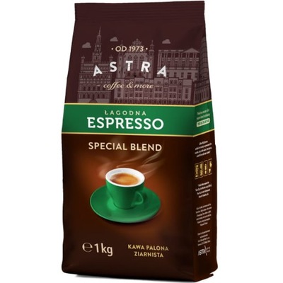 Astra Łagodna Espresso 1kg kawa ziarnista