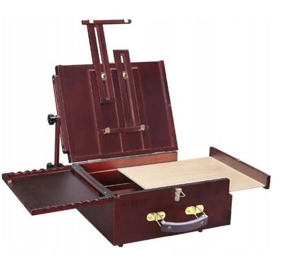 DREWNIANA KASETA MALARSKA SZTALUGA STOŁOWA SKŁADANA MEEDEN