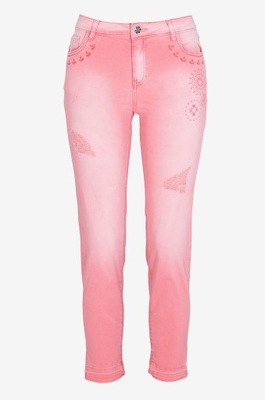 DESIGUAL Denim różowe spodnie jeans 34/XS