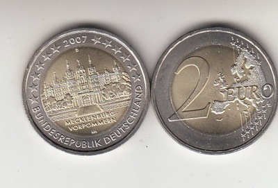 Niemcy 2007-2 euro ok.Meklemburg do wyboru D,F,G,