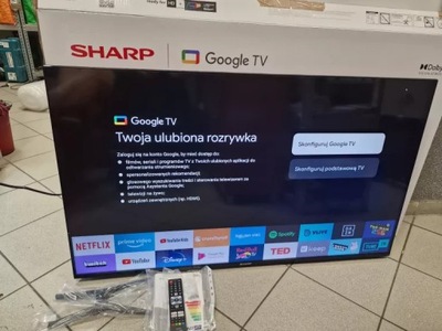 IDEAŁ SHARP 50GL4760E GOOGLE TV NETFLIX LED 4K GW