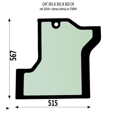 VENTANAS DE PUERTA PARTE INFERIOR CAT 301.6 301.8 302CR 2019-  