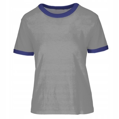 KOSZULKA BLUZKA DAMSKA T-SHIRT TOP SZARA S