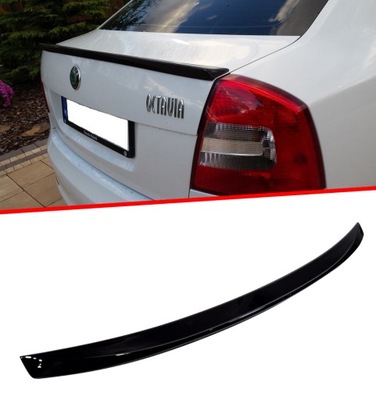 BRIDA SPOILER AL TAPA DE MALETERO OCTAVIA II RS BERLINA 06-14 NEGRO LUSTRE LIP ABS-U !  