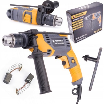 ELEKTRYCZNA MOCNA WIERTARKA UDAROWA 1600W 13MM PŁYNNA REGULACJA OBROTÓW