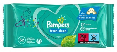 PAMPERS CHUSTECZKI FRESH CLEAN 52 SZTUKI