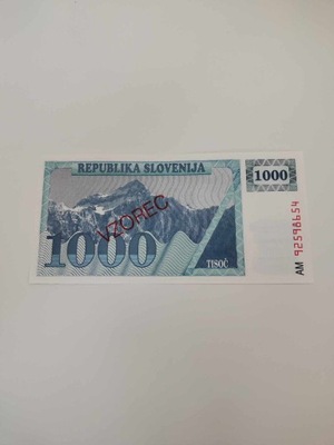 Słowenia - 1000 Tolarów - SPECIMEN - UNC