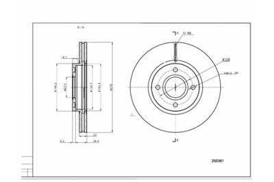 HART ДИСКИ ТОРМОЗНЫЕ ТОРМОЗНЫЕ 2 ШТУКИ. ПЕРЕД FIESTA VI 1.0-1.6 12-