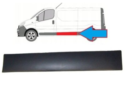 Молдинг левая na bok renault trafic opel vivaro nissan primastar 2001 - фото №1