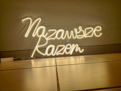 Napis neonowy Neon NA ZAWSZE RAZEM 98 CM
