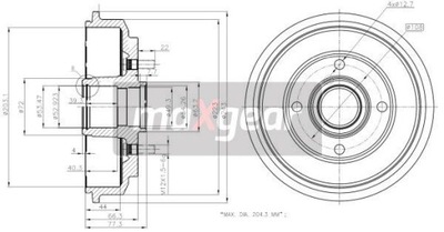 MAXGEAR BEBEN DE FRENADO 19-2316  