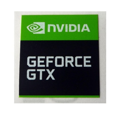 025l Naklejka nVidia GEFORCE GTX 18 x 18 mm