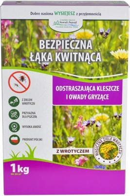 Mieszanka traw Hobby, Bezpieczna Łąka Kwitnąca, 1 kg, Sowul & Sowul