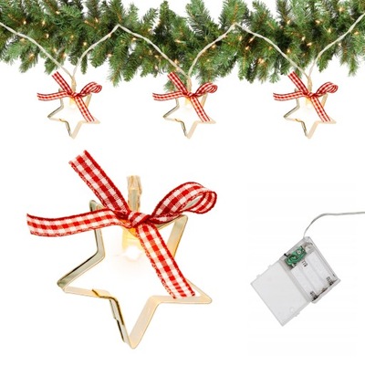 FOREMKI LAMPKI CHOINKOWE KOKARDA LED BIAŁY CIEPŁY