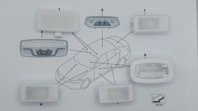 Лампа фонари led bmw оригинал салона стоп кабина фото №1