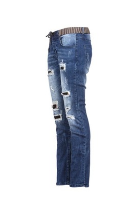 Spodnie Jeansy Skinny Dziury rozmiar 29