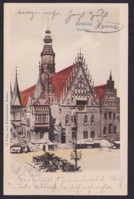 Breslau Rathaus - Wrocław Ratusz obieg 1903 r