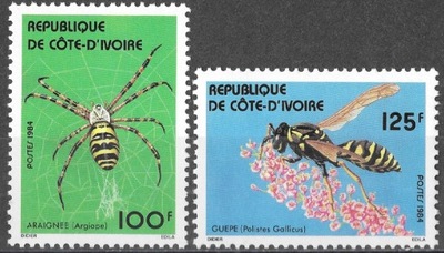 Wybrzeże Kości Słoniowej - fauna** (1984) SW 837-838