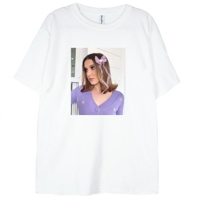 T-shirt Millie Bobby Brown biała koszulka 134 140