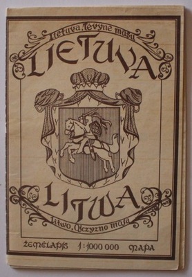 LITWA - LIETUVA, LITVA - MAPA, SKALA 1: 1000 000