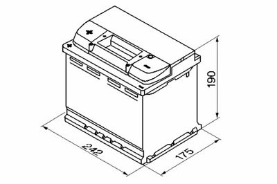 BOSCH AKUMULIATORIUS BOSCH 12V 63AH 610A S5 L + 1 242X175X190 B13 