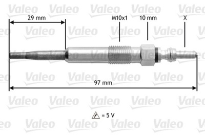 VALEO 345125 VALEO СВЕЧА НАКАЛА