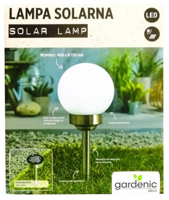 LAMPION SOLARNY LAMPA KULA SOLARNA