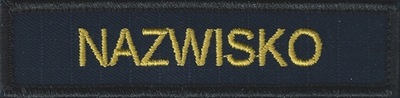 Nazwisko na mundur Name Patch Marynarka Wojenna