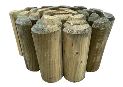 Rollborder strugany drewniany 6x15x180cm Obrzeże ogrodowe trawnikowe OUTLET