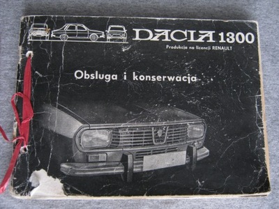 MANUAL UZYTKOWANIA MANTENIMIENTO DACIA 1300 / 1978  