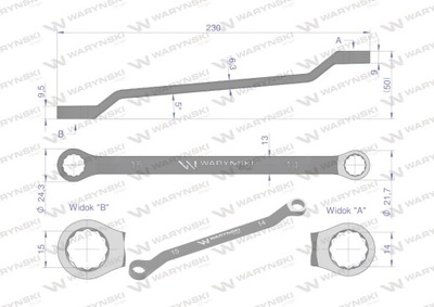 КЛЮЧ OCZKOWY ODSADZONY 14 X 15 MM. CRV STANDARD A