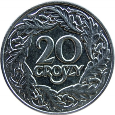 20 groszy, 1923, ładnie zachowana wyselekcjonowana