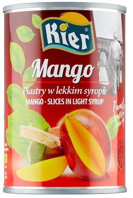 Mango Plastry KIER w Lekkim Syropie 425 g