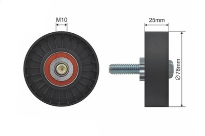 РОЛИК НАТЯГУВАЧА РЕМЕНЯ ПОЛІКЛИНОВОГО CITROEN C4, C4 I, C8, JUMPY, XSARA PIC