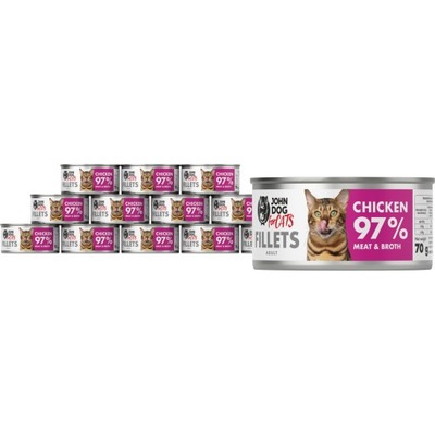 John Dog for Cats Karma mokra dla kota filet kurczak 12x70g