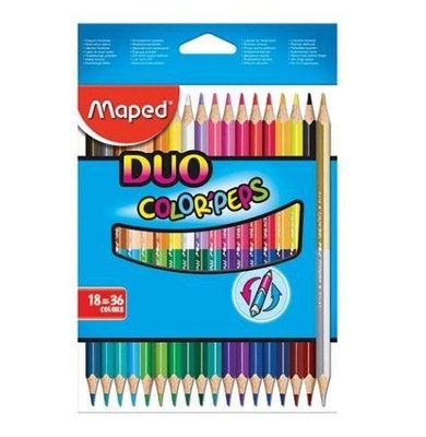 Kredki Colorpeps Duo Dwustronne 18 = 36kolorów Maped