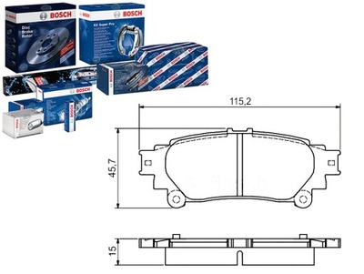 Bosch гальмівні колодки гальмівні lexus rx 350 awd gyl15_ фото №1