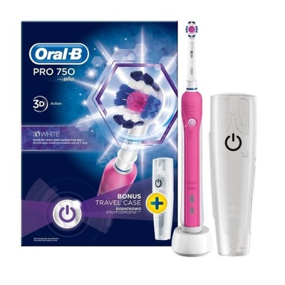 Szczoteczka Braun Oral-B Pro 750 Pink z etui