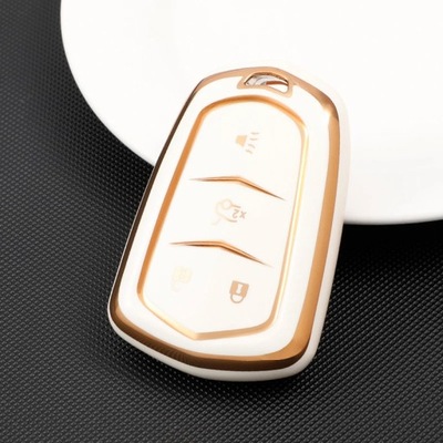 4 BOTONES WHITECAR KEY CASE COVER PARA CADILLAC ATS CT6 CTS DTS XT5 ESCALA  