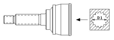 Шарнир zew. mercedes a-klasa 04-, b-klasa 05- фото №1