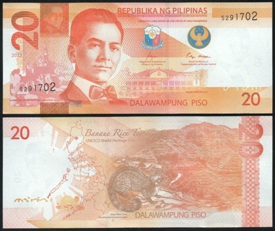 $ Filipiny 20 PISO P-230 UNC 2022