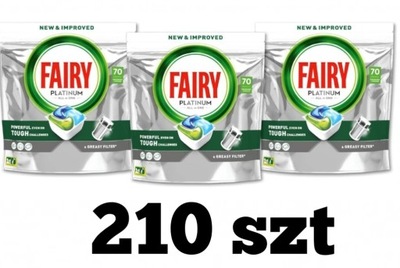 Fairy Platinum Tabletki do zmywarki kapsułki 3 x 70 Szt.