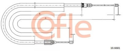 CABLE H-CA L/P RENAULT SCENIC 00- 4X4  