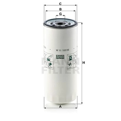 FILTRAS ALYVOS MANN-FILTER W 11 102/36 