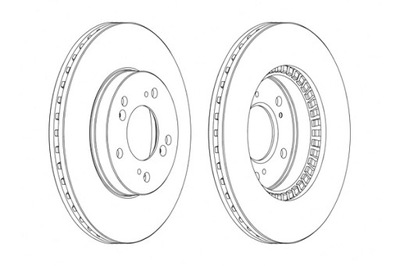 FERODO DISCS BRAKE 2SZT. FRONT ACURA NSX RL HONDA CR-V I HR-V  