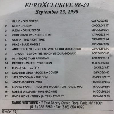 CD - Various - EuroXclusive 98-39 SKŁADANKA