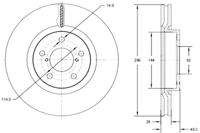 TOMEX BRAKES DISCOS DE FRENADO 2SZT. TOYOTA RAV 4 06- PARTE DELANTERA  