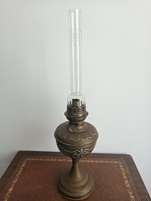 Stara lampa naftowa mosiądz
