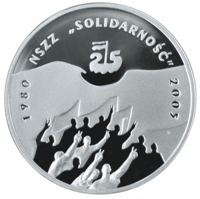 Moneta 10 zł Solidarność 25 lat 2005 MENNICZA